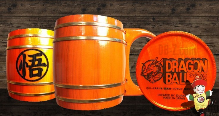 Mug Dragon Ball en bois (tonneau)