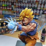 Peinture Figurine Goku Kamehameha