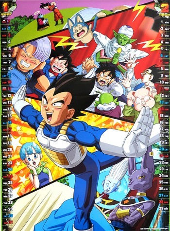 Calendrier Dragon Ball Super 2016 (Jan-Fév)