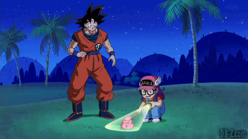 Goku et Arale dans Dragon Ball Super