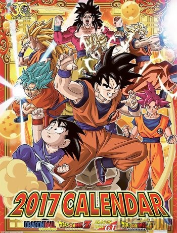 Calendrier 2017 Dragon Ball Super