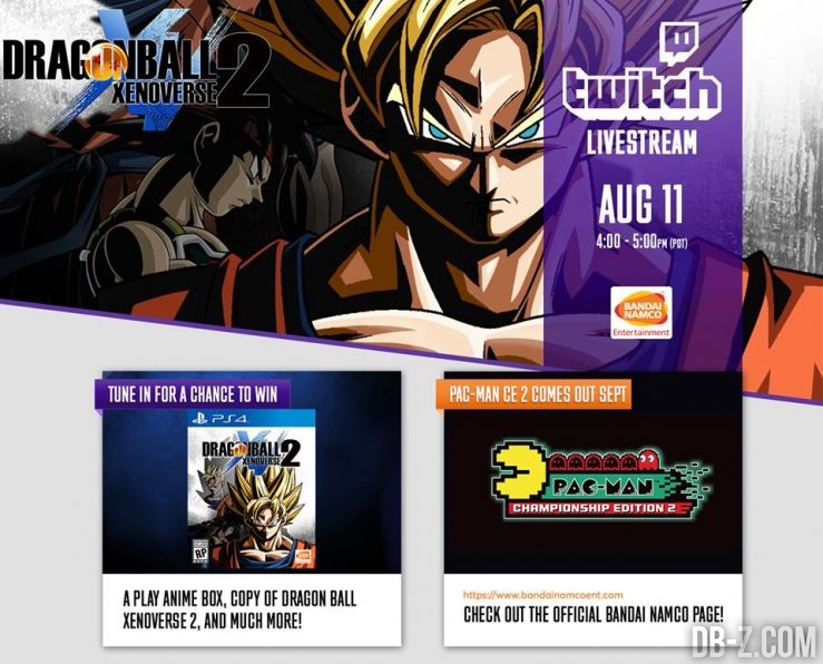 Live Stream de Dragon Ball Xenoverse 2 (11 août)