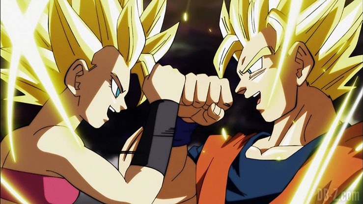 Goku vs Caulifla Super Saiyan 2