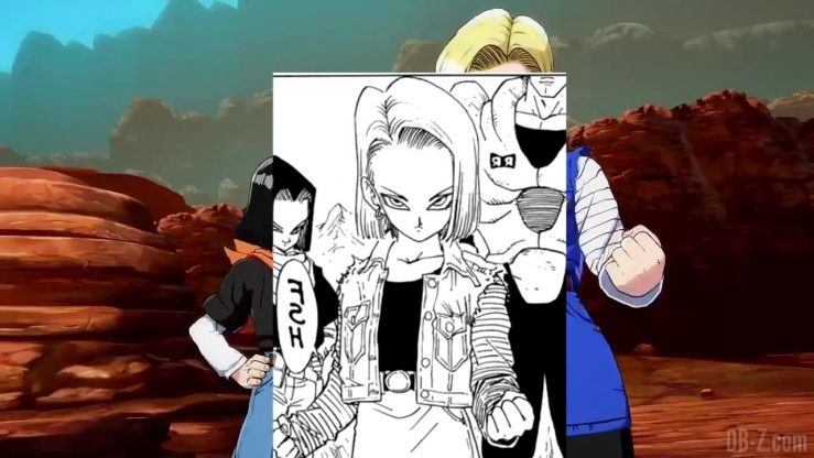 DBFighterZ Android 17 18 comparaison manga anime 2