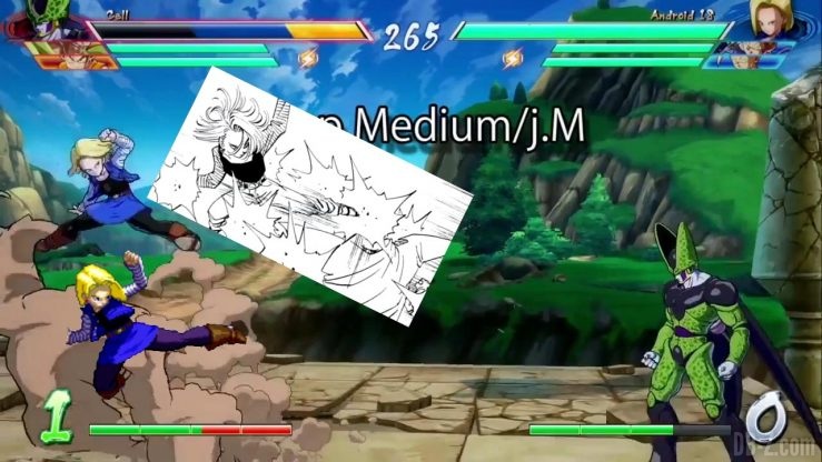 DBFighterZ Android 17 18 comparaison manga anime 22