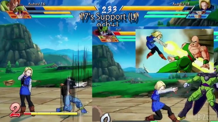 DBFighterZ Android 17 18 comparaison manga anime 28