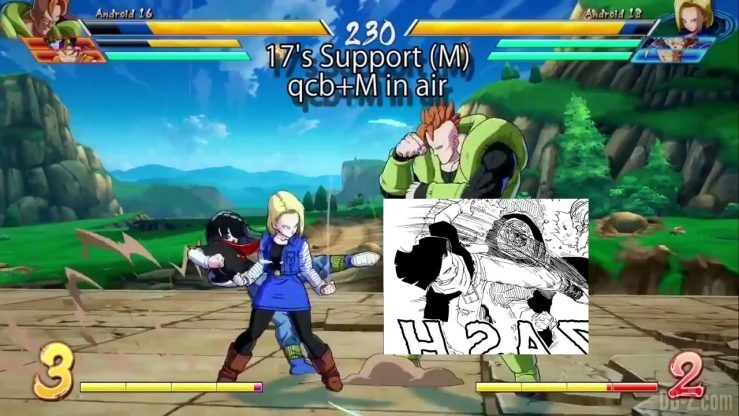 DBFighterZ Android 17 18 comparaison manga anime 30