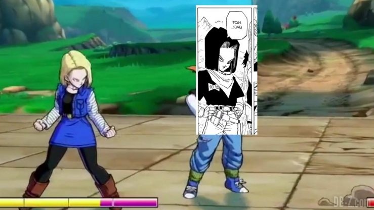 DBFighterZ Android 17 18 comparaison manga anime 31