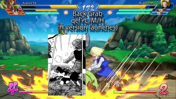 DBFighterZ Android 17 18 comparaison manga anime 36