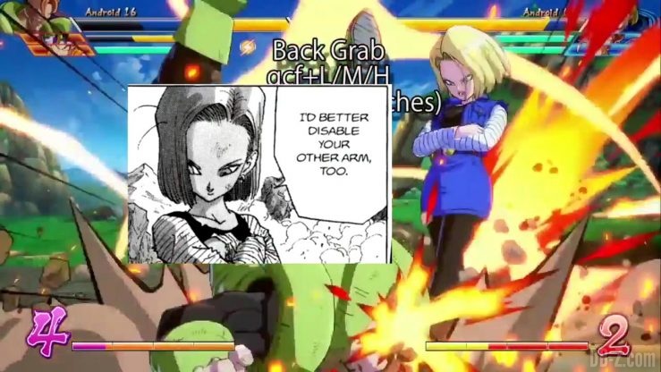 DBFighterZ Android 17 18 comparaison manga anime 37