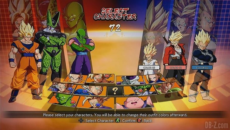 Roster de la Beta de Dragon Ball FighterZ
