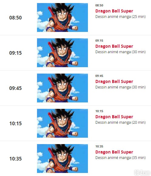 Dragon Ball Super (Programme NT1 10.09.2017)
