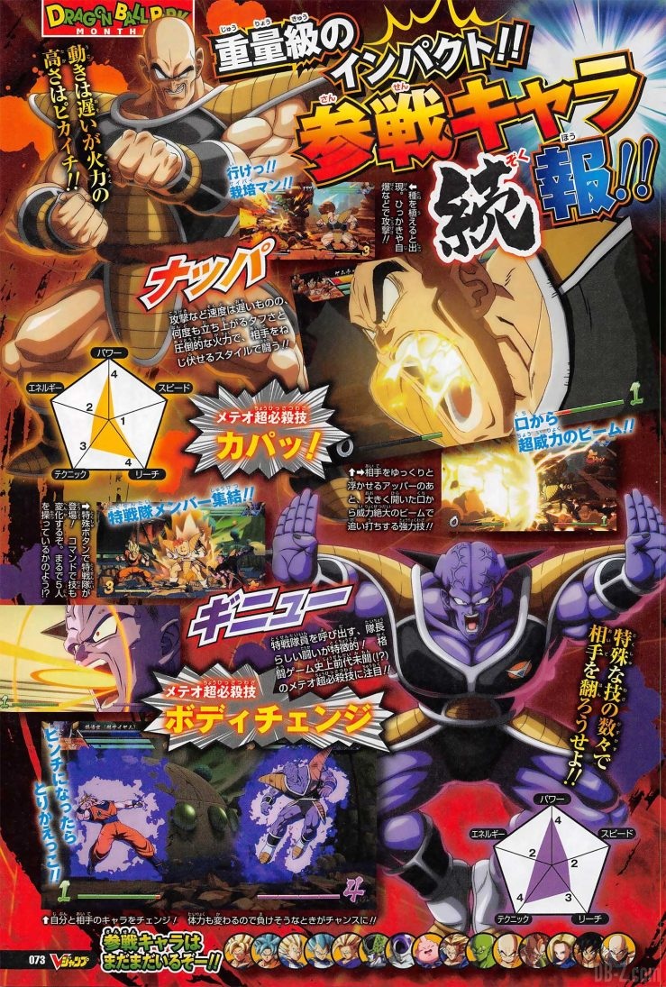 Nappa et Ginyu Dragon Ball Fighterz