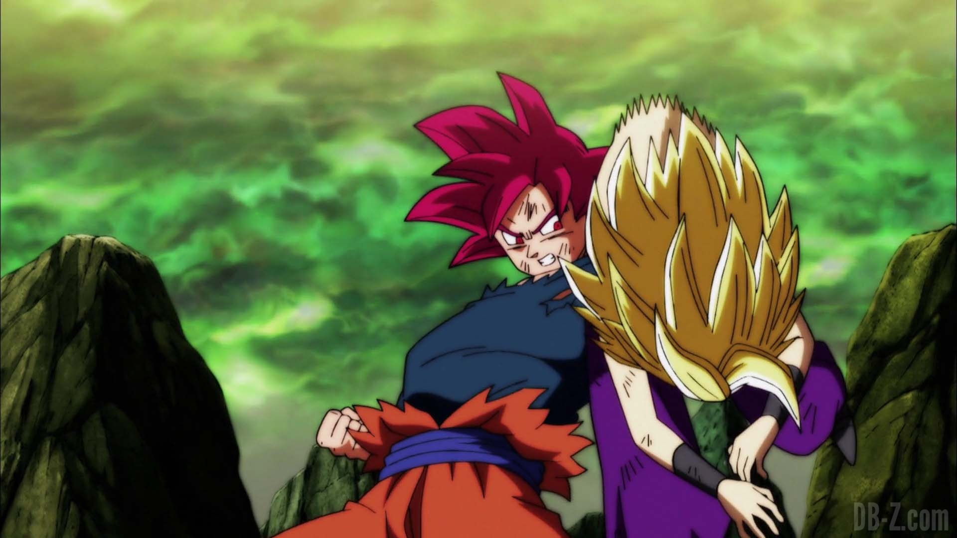 Dragon Ball Super Episode 114 0114 Goku Super Saiyan God Caulifla