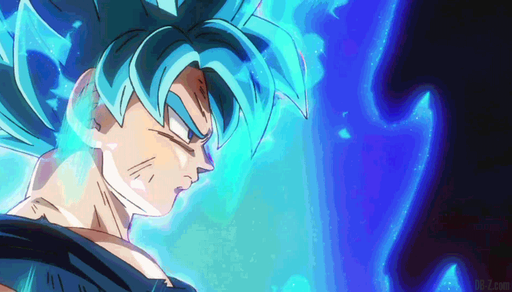 Film Broly Dragon Ball Super GIF - Goku Super Saiyan Blue 2