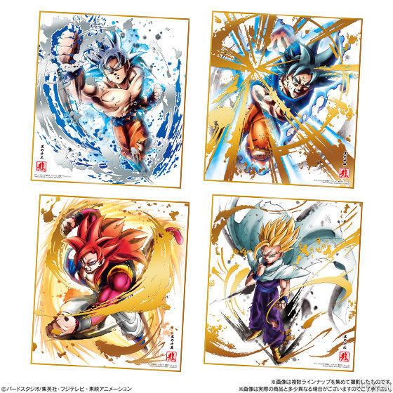 Dragon Ball Shikishi Art 6 - Goku Ultra Instinct, Gogeta SS4, Gohan SS2