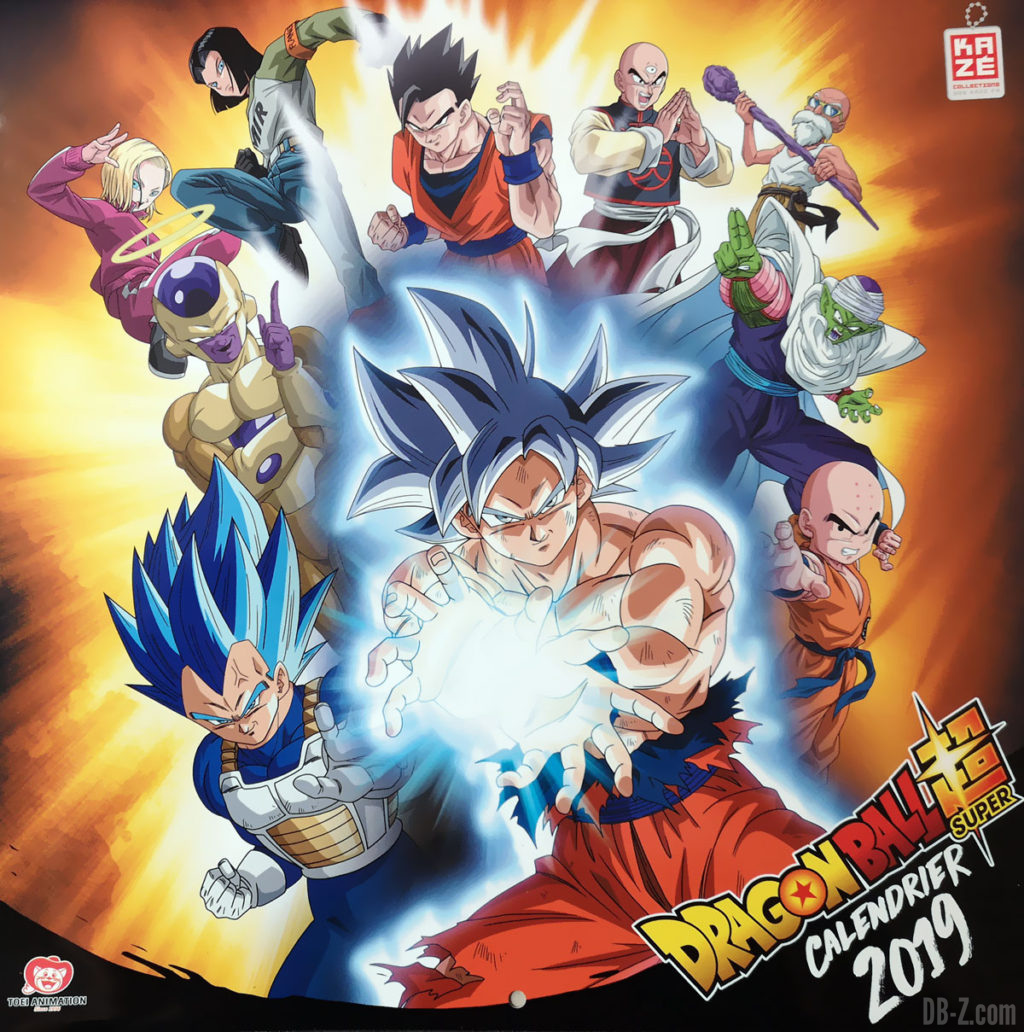 Calendrier Dragon Ball Super 2019 de Kazé - Cover avant