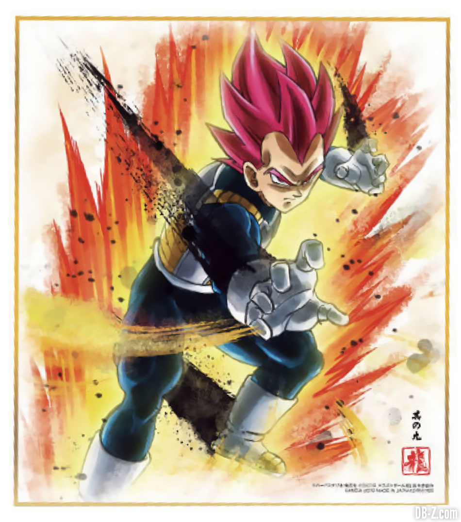 Dragon Ball Shikishi Art 7 VEGETA SUPER SAIYAN GOD