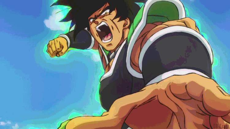 Broly frappe GIF