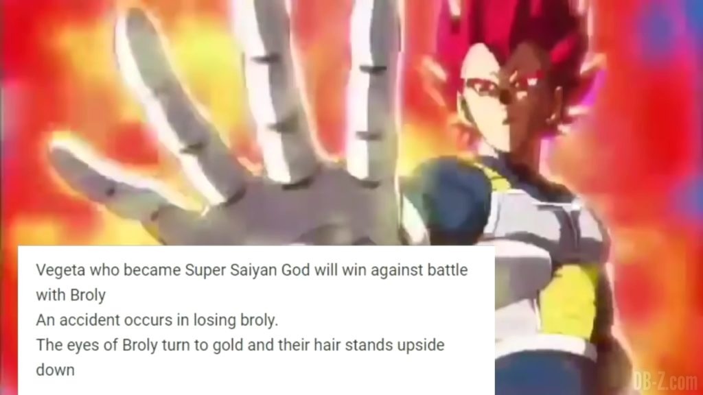 Vegeta Super Saiyan God