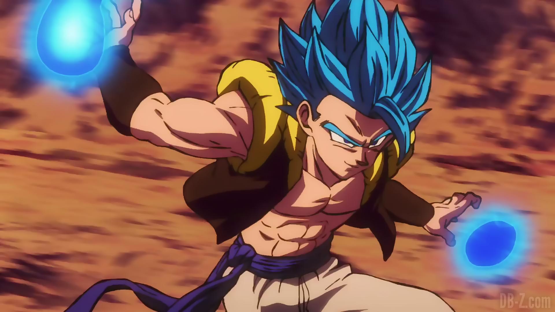 Gogeta Super Saiyan Blue vs Broly.