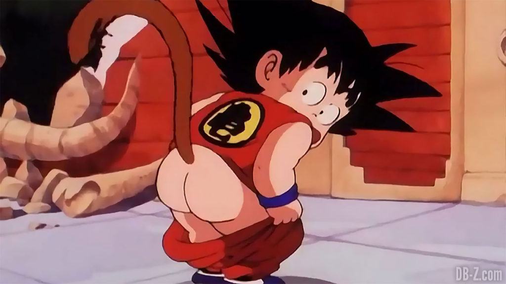 Goku (enfant) montre ses fesses