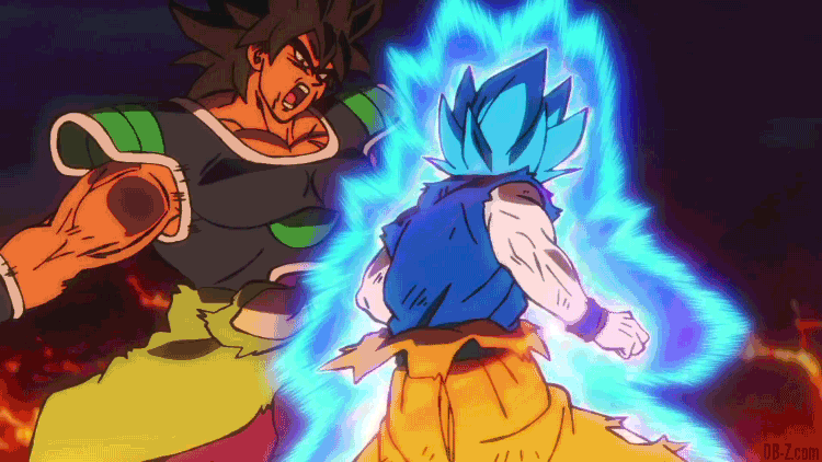 Goku SSGSS vs Broly GIF