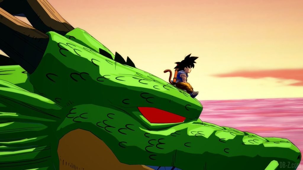 Goku sur Shenron dans Dragon Ball FighterZ