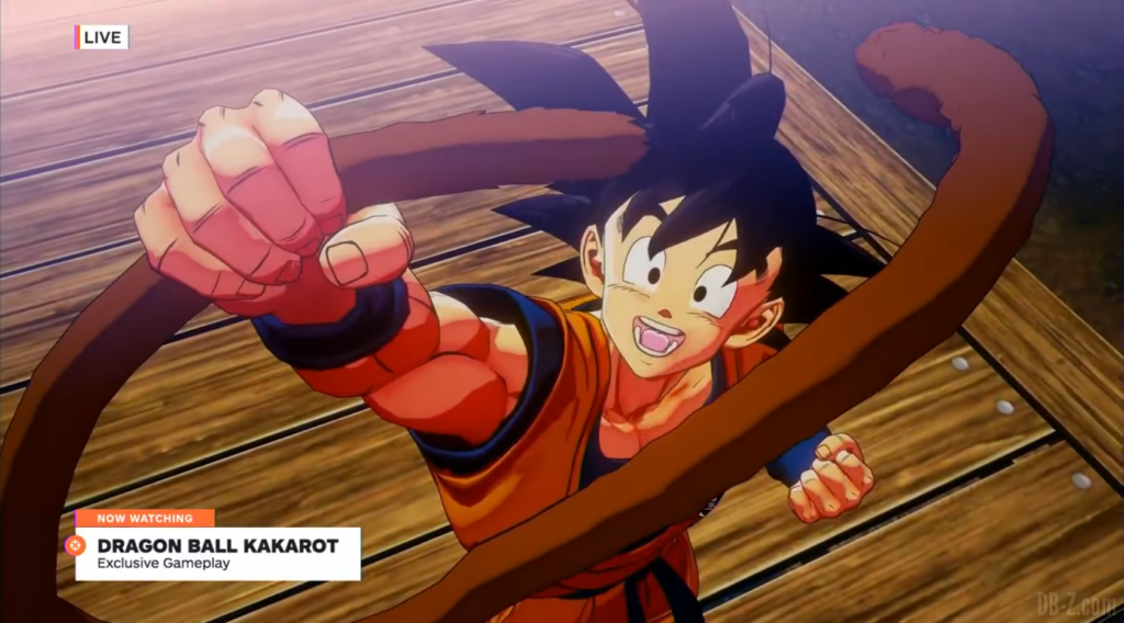 Goku pêche dans Dragon Ball Z Kakarot