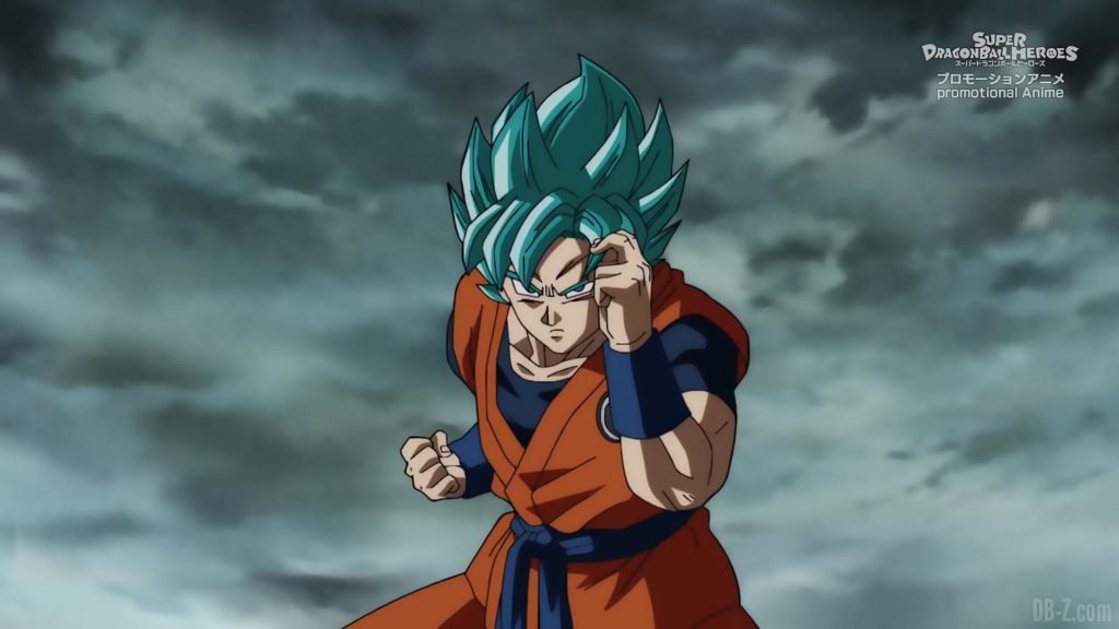 Super Dragon Ball Heroes Episode 13 009 Goku SSGSS Super Saiyan Blue