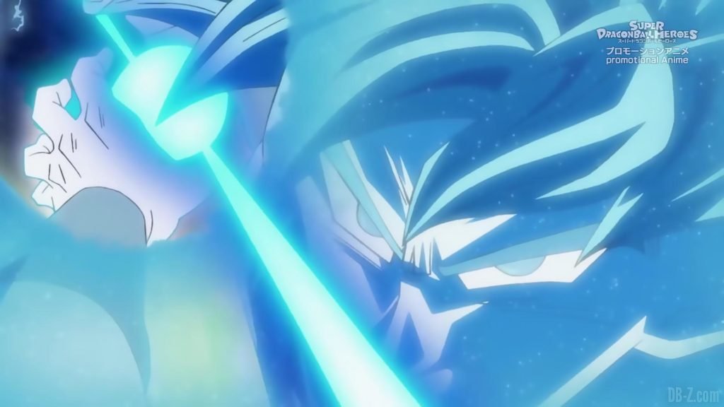 Super Dragon Ball Heroes Episode 13 022 Goku SSGSS Super Saiyan Blue Kamehameha