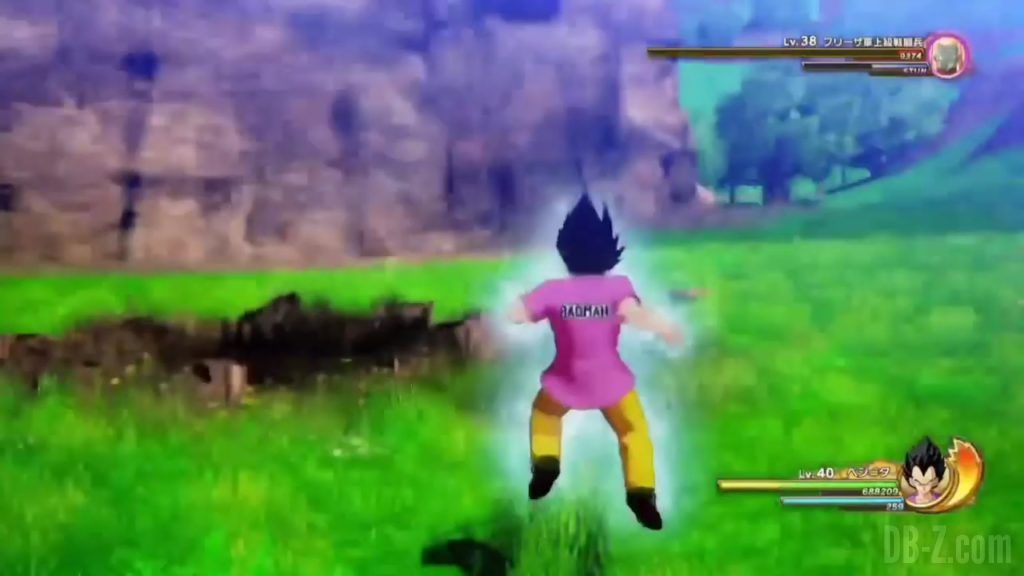Vegeta Badman Chemise rose Dragon Ball Z Kakarot Gameplay 18