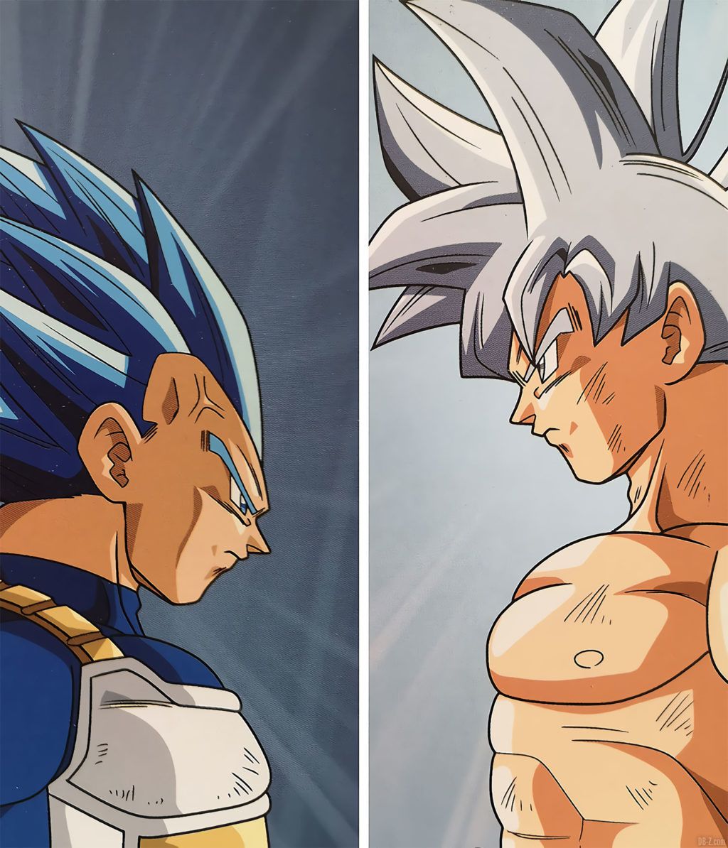 Calendrier Dragon Ball Super 2020 Goku Ultra Instinct vs Vegeta SSB avancé