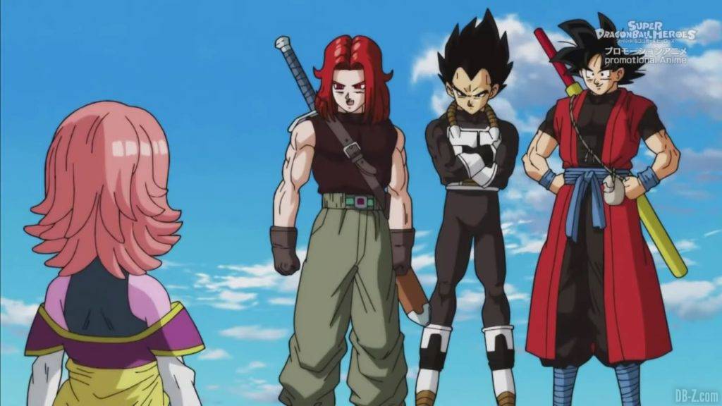 Super Dragon Ball Heroes Mechikabura vs SSJ4 Vegito SSG Trunks Special Episode「HD」0104272020 02 23 09 40 43