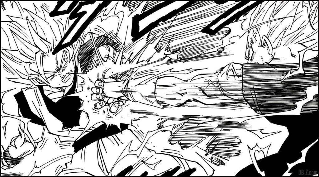 Majin Vegeta vs Goku Super Saiyan 2 manga