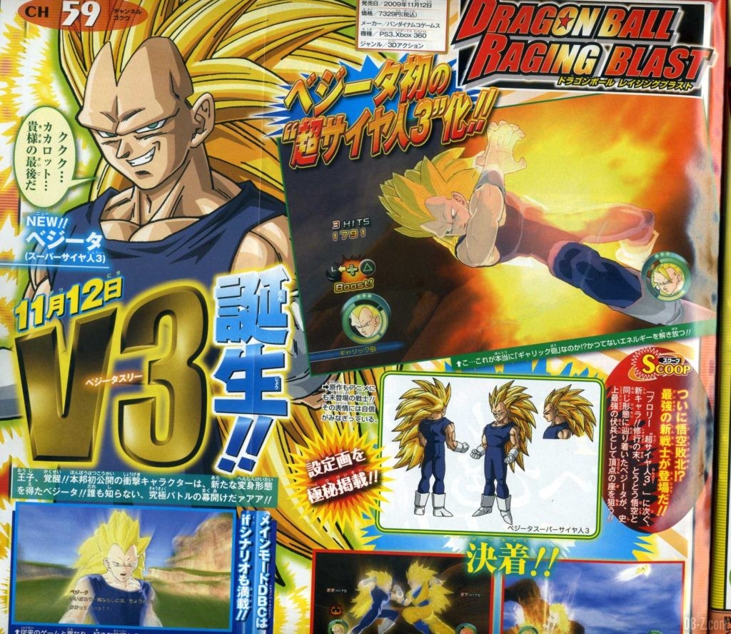 Vegeta Super Saiyan 3 Dragon Ball Raging Blast