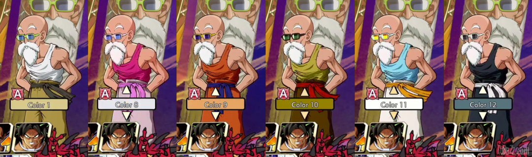 Kame Sennin couleurs alternatives FighterZ