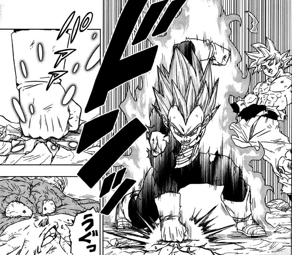 DBS chapitre 66 Vegeta divise lenergie de Moro