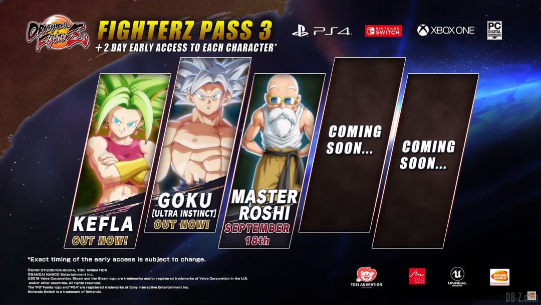 FighterZ Pass 3 incomplet