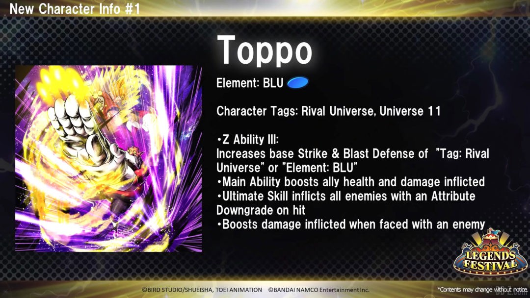 Toppo Bleu Dragon Ball Legends