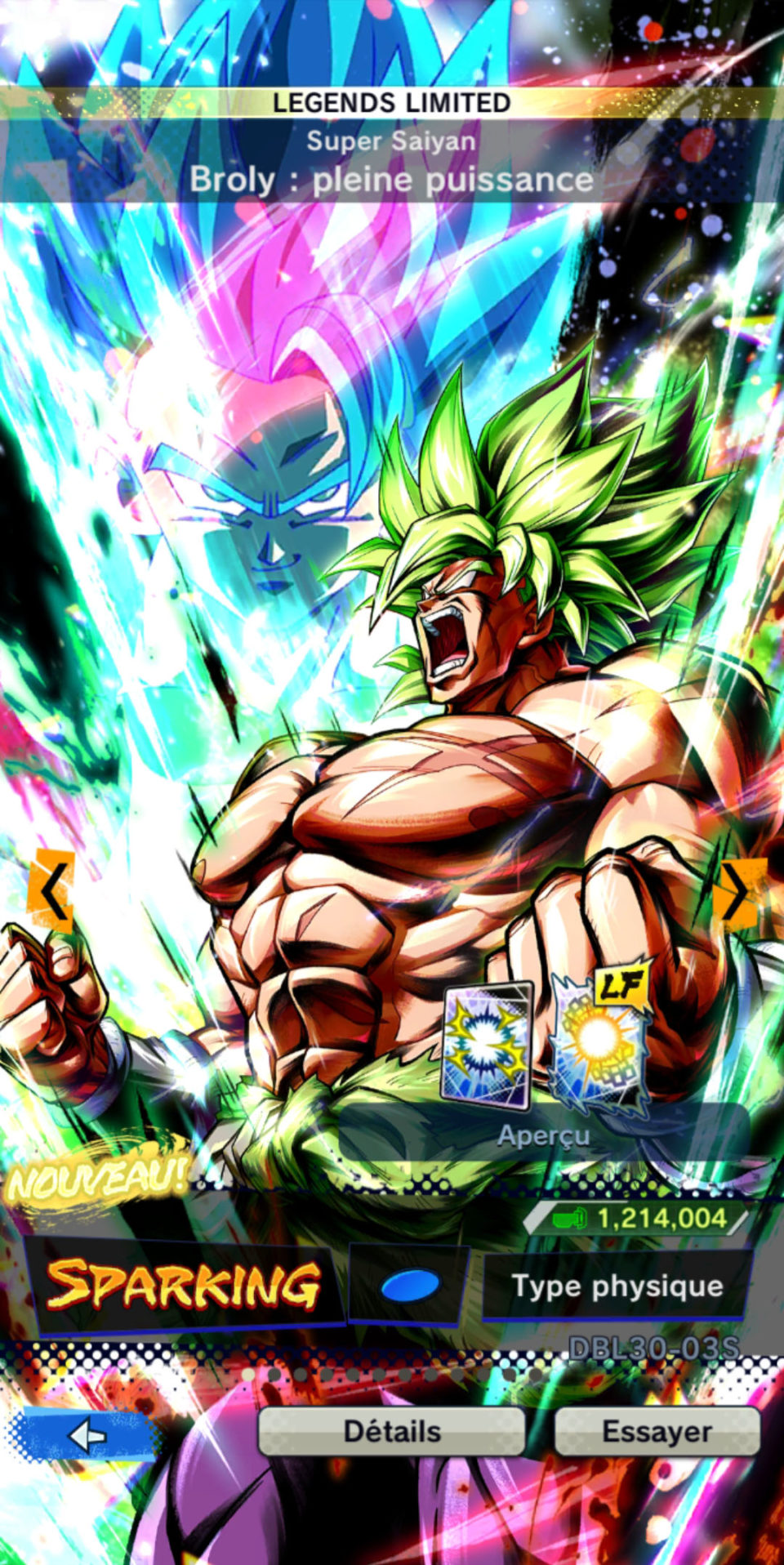 Dragon Ball Super : Broly Replay Dragon Ball Legends : GOGETA Super Saiyan Blue et BROLY disponibles