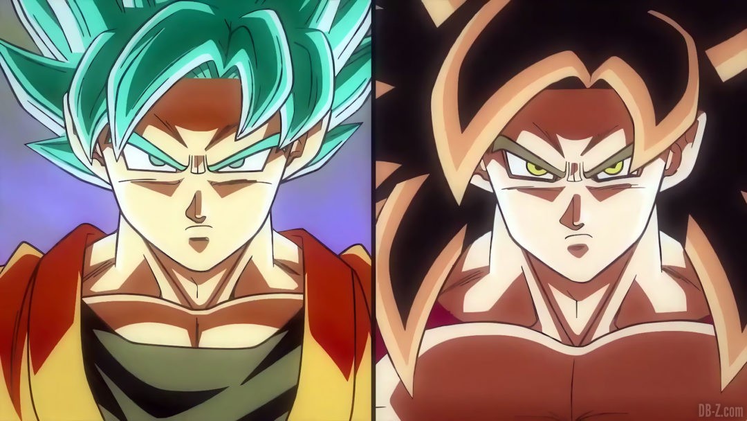 Goku SSGSS et Goku Xeno SS4