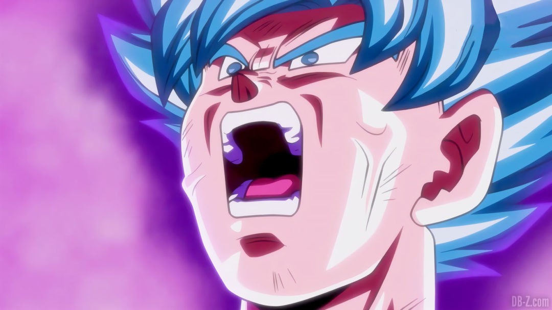 Goku Super Saiyan Blue aura violet