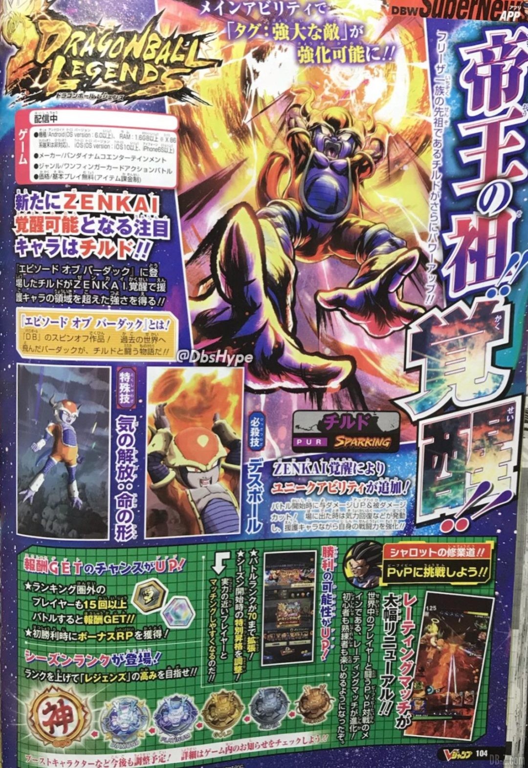 Dragon Ball Legends janvier 2022