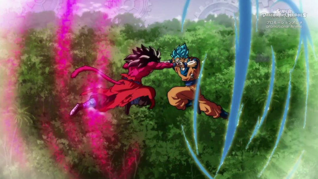 SDBH Ultra God Mission Episode 2 Goku SS4 vs Goku SSB