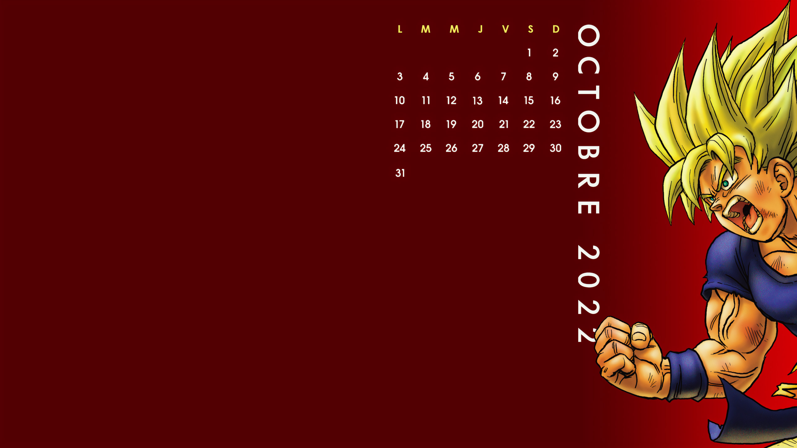 calendrier dragon ball octobre 2022 PC v2 Copie