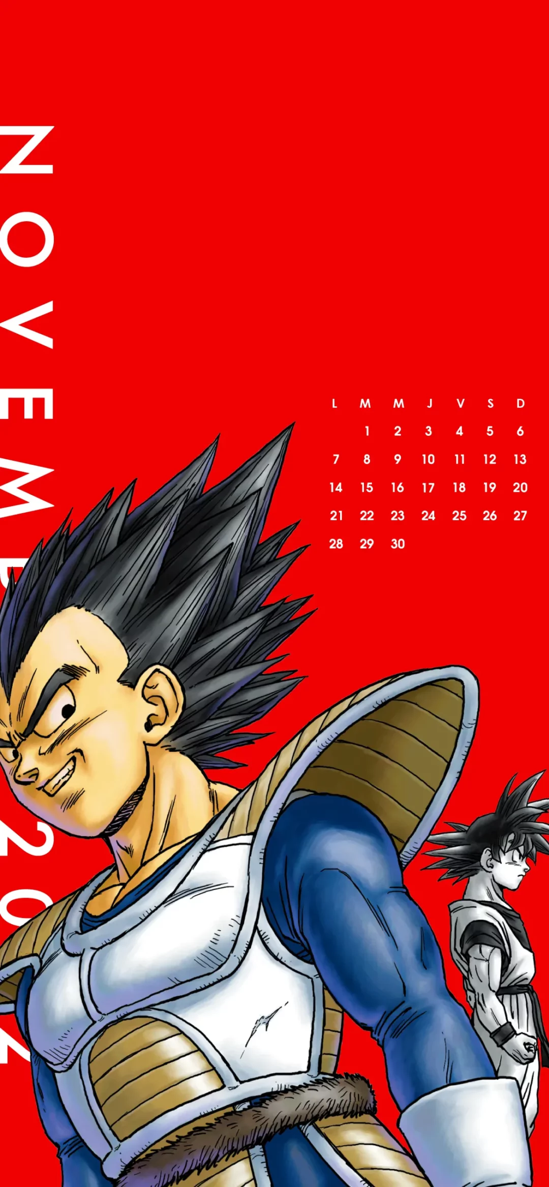 Calendrier Dragon Ball Novembre 2022 FR