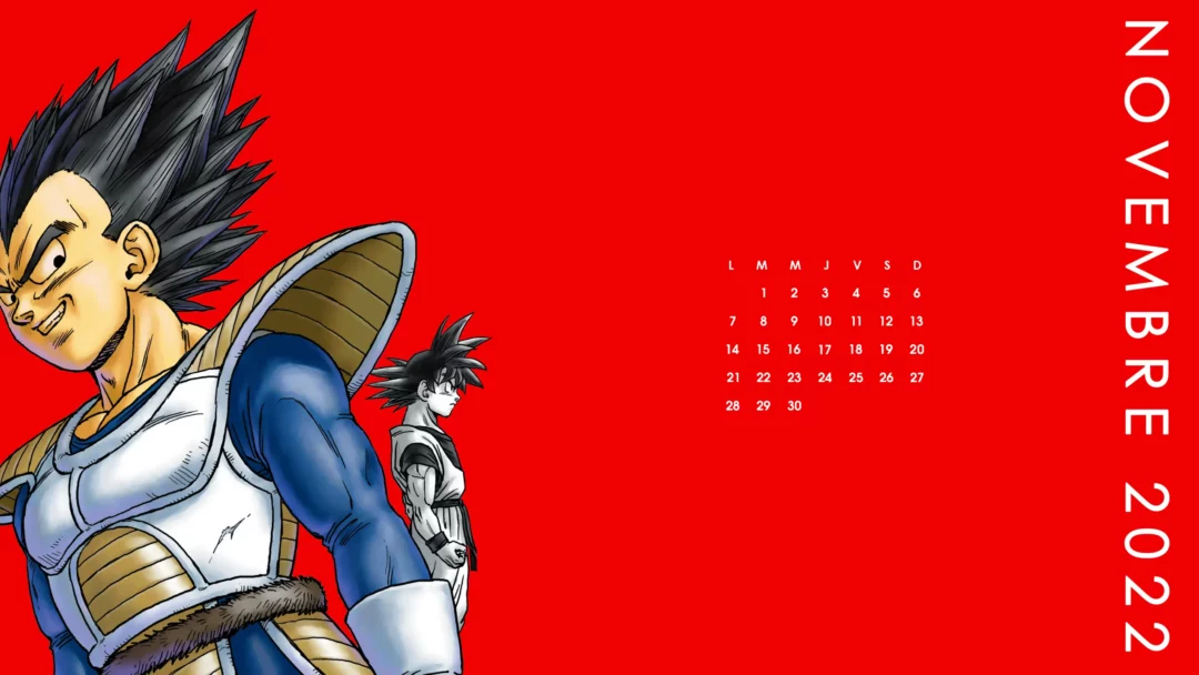 calendrier PC dragon ball 2022