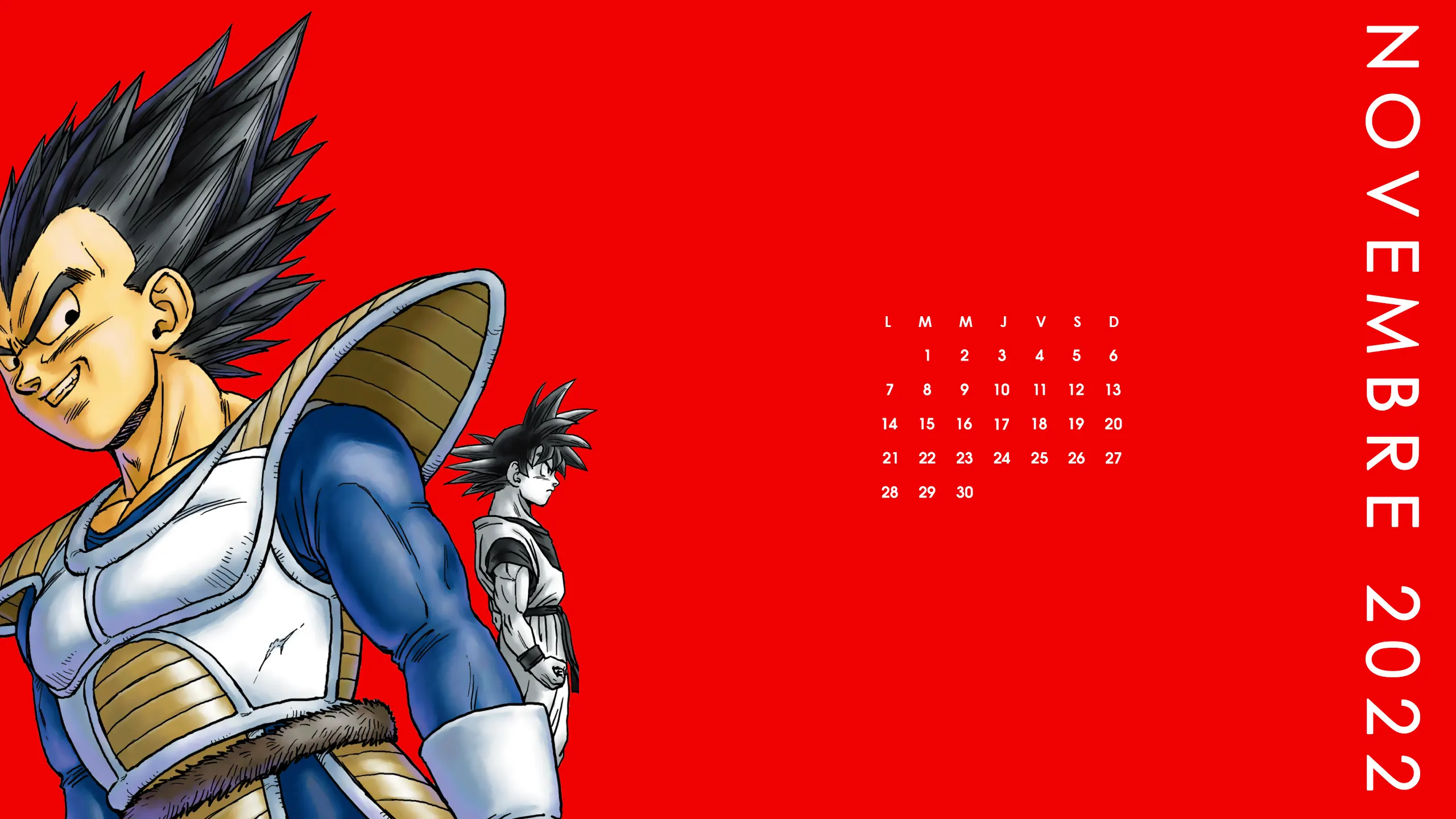 Calendrier 2022 Dragon Ball