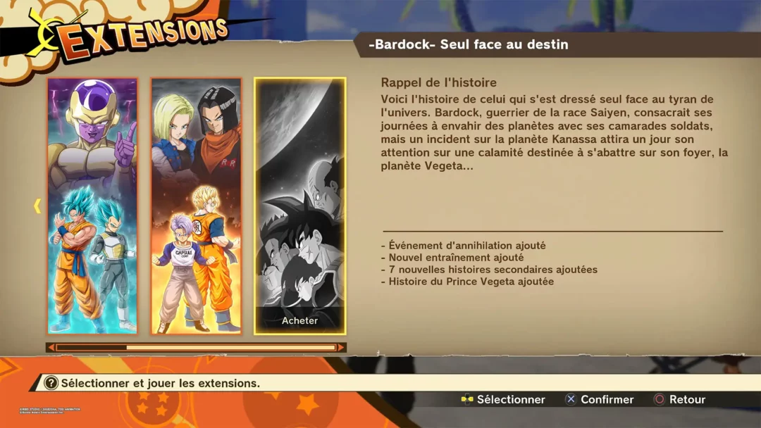 DBZ Kakarot 1.91 Socle DLC Bardock